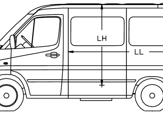 Mercedes Sprinter 2 CDI truck - drawings, dimensions, pictures