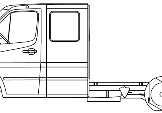 Mercedes Sprinter 2 Chassis truck - drawings, dimensions, pictures