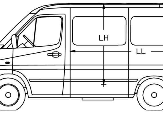 Mercedes Sprinter 3 CDI truck - drawings, dimensions, pictures