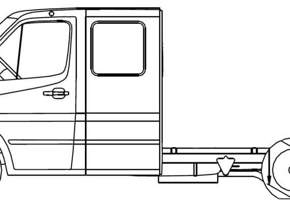 Mercedes Sprinter 3 CDI 4x4 Chassis truck - drawings, dimensions, pictures