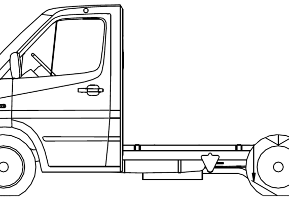 Mercedes Sprinter 3 CDI Chassis truck - drawings, dimensions, pictures
