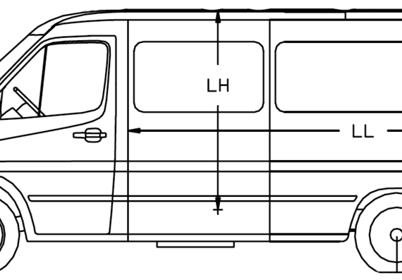 Mercedes Sprinter 4 CDI truck - drawings, dimensions, pictures