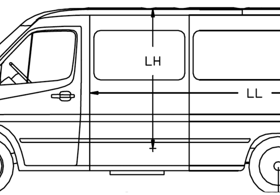 Mercedes Sprinter 4 CDI 4x4 truck - drawings, dimensions, pictures