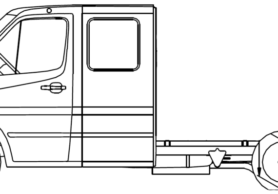 Mercedes Sprinter 4 CDI 4x4 Chassis truck - drawings, dimensions, pictures