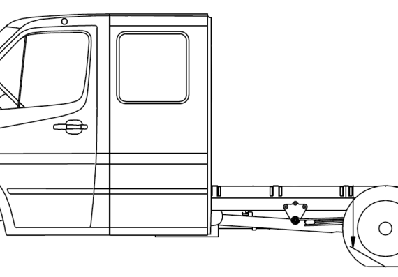 Mercedes Sprinter 616 Chassis truck - drawings, dimensions, pictures