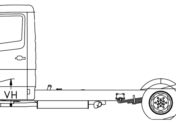 Mercedes Vario Chassis truck - drawings, dimensions, pictures