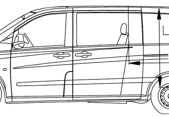 Mercedes Vito Double Cabin truck - drawings, dimensions, pictures