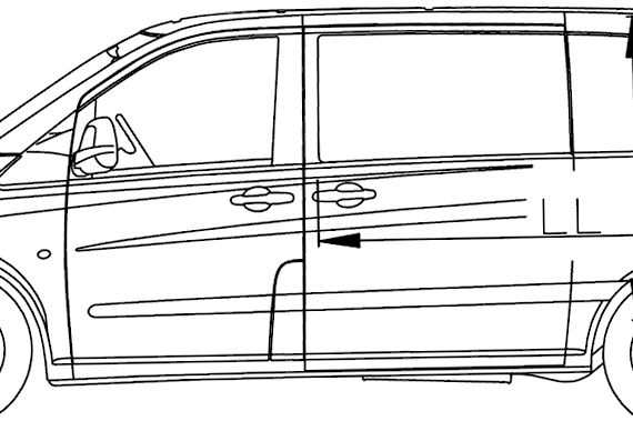 Mercedes Vito Van truck - drawings, dimensions, pictures