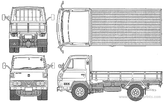 Mitsubishi-Fuso Canter T200 truck (1975) - drawings, dimensions, pictures