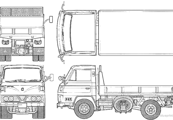 Mitsubishi Fuso Canter T200 Series S50 Dump Truck - drawings, dimensions, pictures