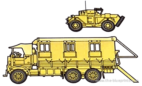 Monty's Caravan & Daimler MK.II Scout Car truck - drawings, dimensions, pictures