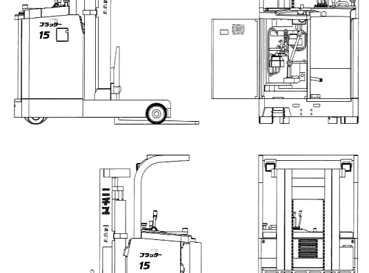 Nichiyu Platter truck (Reach Lift) - drawings, dimensions, pictures