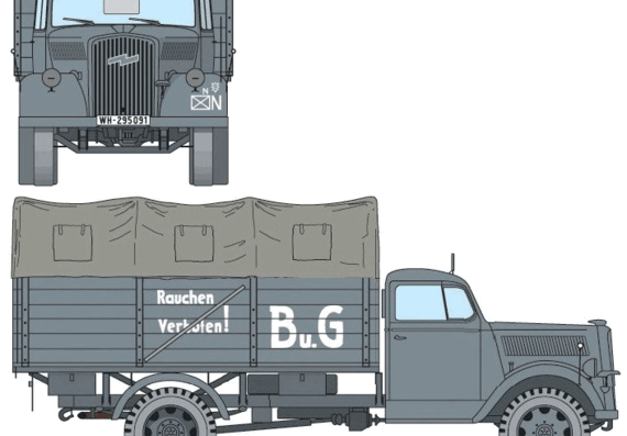 Opel Blitz-2 truck - drawings, dimensions, pictures