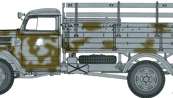Opel Blitz 3t 4x2 truck - drawings, dimensions, figures