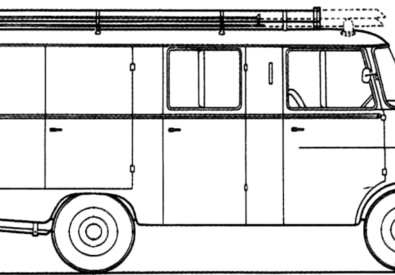 Truck Opel Blitz LF (1954) - drawings, dimensions, pictures
