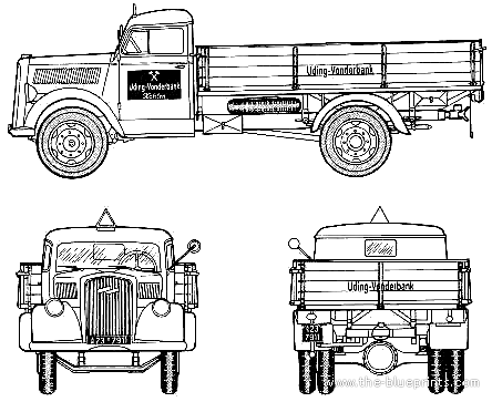 Opel Blitz S 3t truck - drawings, dimensions, figures