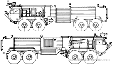 Oshkosh DA-1500 truck - drawings, dimensions, pictures