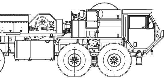 Грузовик Oshkosh HEMTT M984 A2 Wrecker (2006) - чертежи, габариты, рисунки