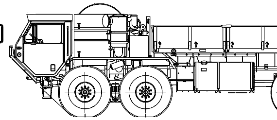 Грузовик Oshkosh HEMTT M985 A2 (2006) - чертежи, габариты, рисунки
