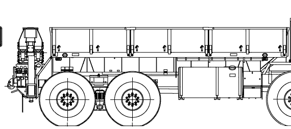 Грузовик Oshkosh HEMTT M997 A2 LRPT (2006) - чертежи, габариты, рисунки