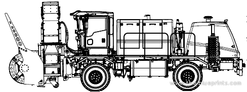 Oshkosh H Series Road-Blower truck (2012) - drawings, dimensions, pictures