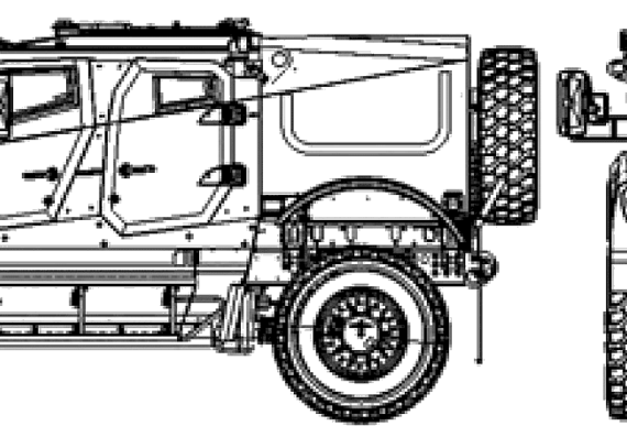 Oshkosh M-ATV truck - drawings, dimensions, figures