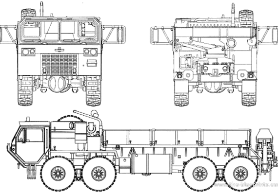 Truck Oshkosh M977 8x8 - drawings, dimensions, figures