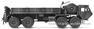 Грузовик Oshkosh M977 Cargo Truck 8x8 - чертежи, габариты, рисунки