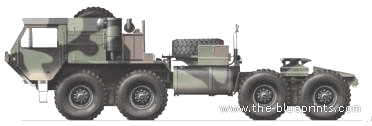Грузовик Oshkosh M983 Tractor - чертежи, габариты, рисунки
