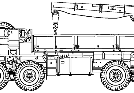 Oshkosh M985 HEMTT truck - drawings, dimensions, figures