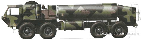 Oshkosh M998 Fuel Tanker truck - drawings, dimensions, pictures