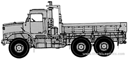 Грузовик Oshkosh MTVR Mk23 Cargo - чертежи, габариты, рисунки