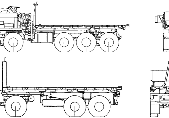 Oshkosh PLS truck - drawings, dimensions, figures