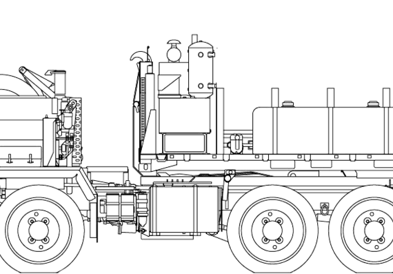 Oshkosh PLS M5 Concrete Mixer truck (2006) - drawings, dimensions, pictures