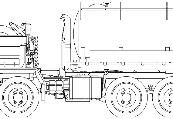 Грузовик Oshkosh PLS Water Truck (2006) - чертежи, габариты, рисунки