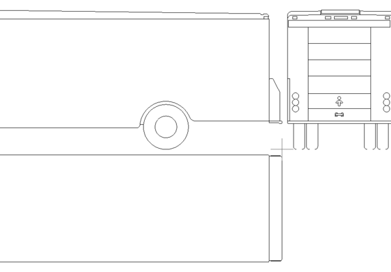 Грузовик P1000 UPS Truck - чертежи, габариты, рисунки