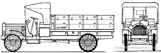 Packard 1.5ton GS truck (1917) - drawings, dimensions, pictures