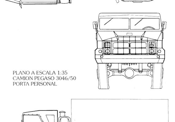 Pegaso 3046 truck - drawings, dimensions, pictures