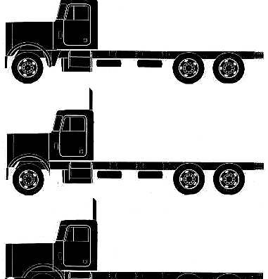 Peterbilt truck (1980) - drawings, dimensions, pictures