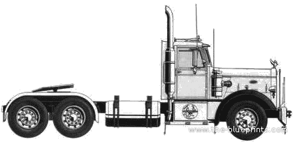 Грузовик Peterbilt 351 Tractor - чертежи, габариты, рисунки