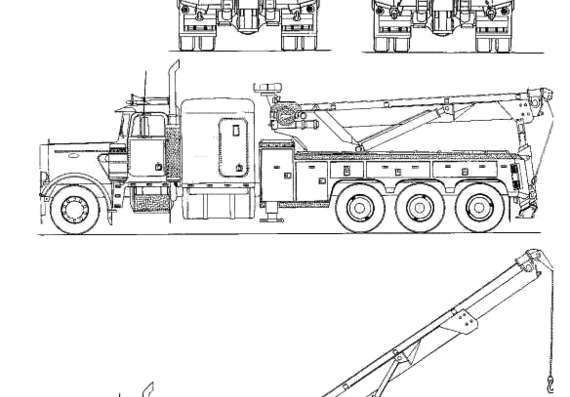 Peterbilt 379 Wrecker truck - drawings, dimensions, pictures