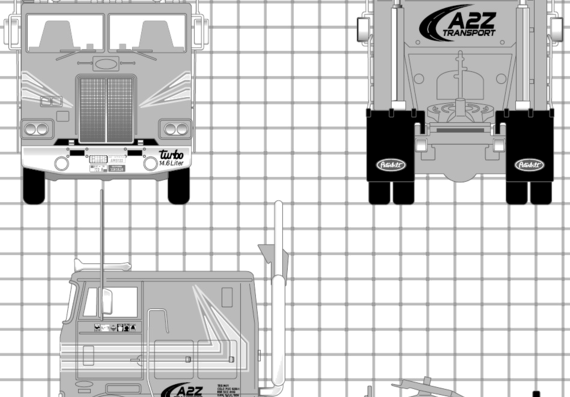 Peterbilt Cabover 352 truck (1959) - drawings, dimensions, pictures