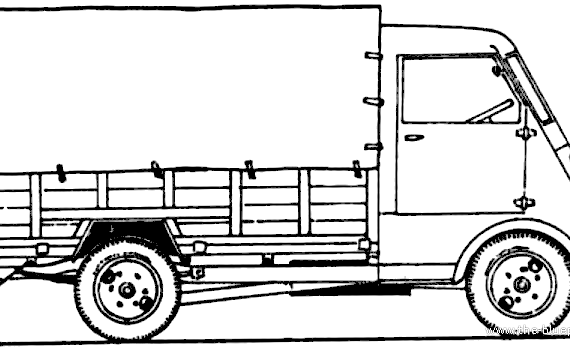 Грузовик Peugeot DMA 2-ton Light Truck 1940 - чертежи, габариты, рисунки
