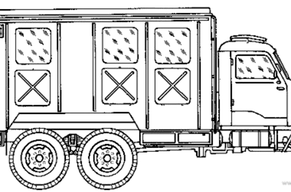 Praga V3S PAD II Workshop truck - drawings, dimensions, pictures