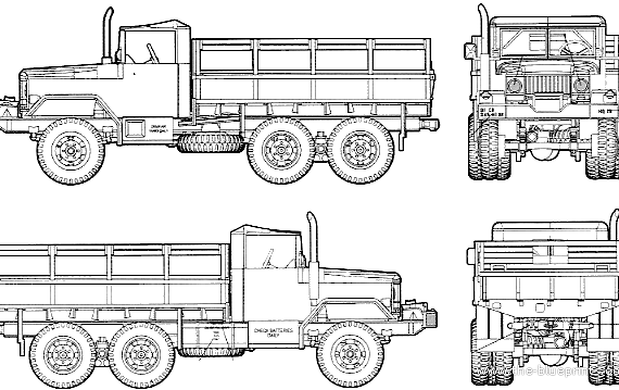 Грузовик REO M35 2.5ton Cargo Truck - чертежи, габариты, рисунки