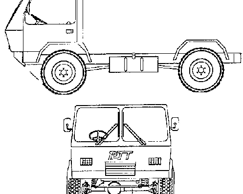 RTT Pioneer truck - drawings, dimensions, figures
