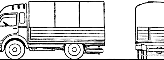 Renault 2T5 truck 1958 - drawings, dimensions, pictures