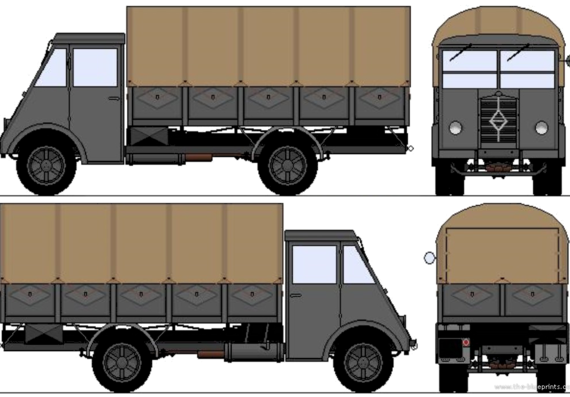 Truck Renault AHN 3.5-ton 4x2 Truck 1940 - drawings, dimensions, figures