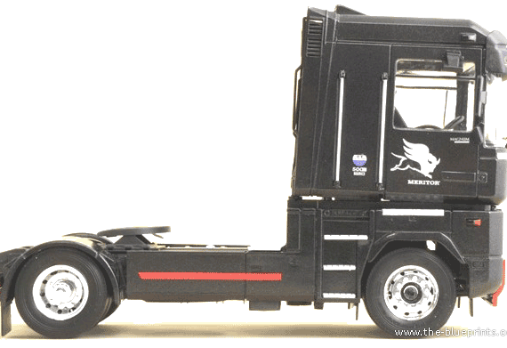Renault Magnum AE500 MKR truck - drawings, dimensions, pictures