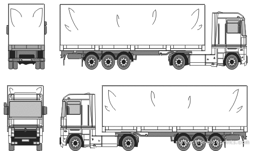 Renault Magnum EA truck - drawings, dimensions, pictures
